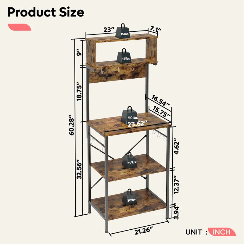Kitchen Racks: 23.62'' Steel Standard Baker's Rack