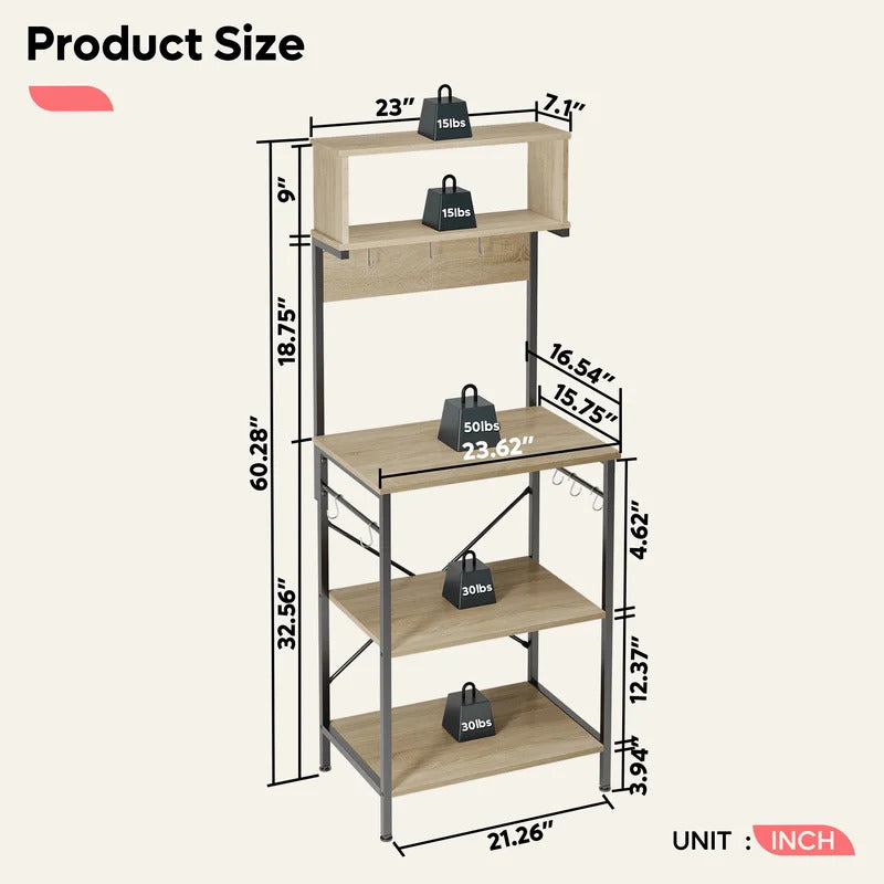 Kitchen Racks: 23.62'' Steel Standard Baker's Rack