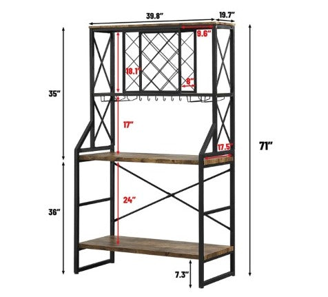Kitchen Racks 39.4 Steel Standard Kitchen Rack