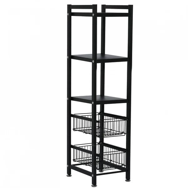 Kitchen Shelves: Barlette 47.7" H x 11.8" W x 14.9" D Shelving Unit