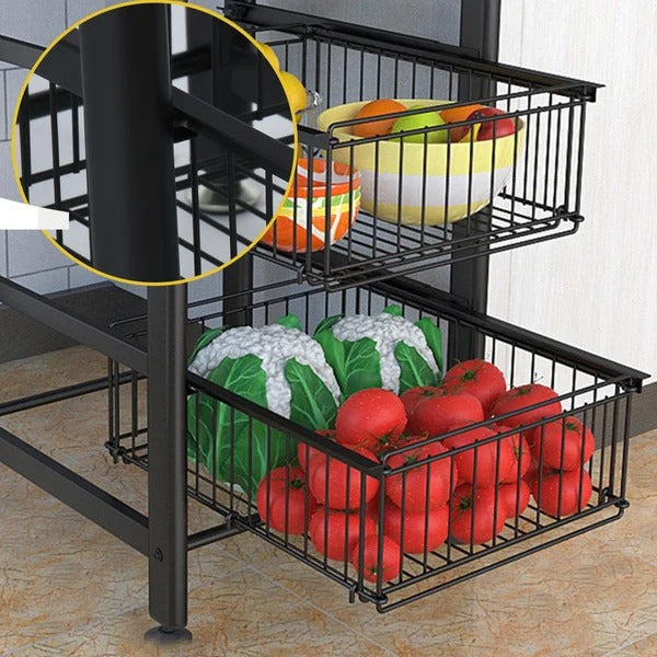 Kitchen Shelves: Barlette 47.7" H x 11.8" W x 14.9" D Shelving Unit