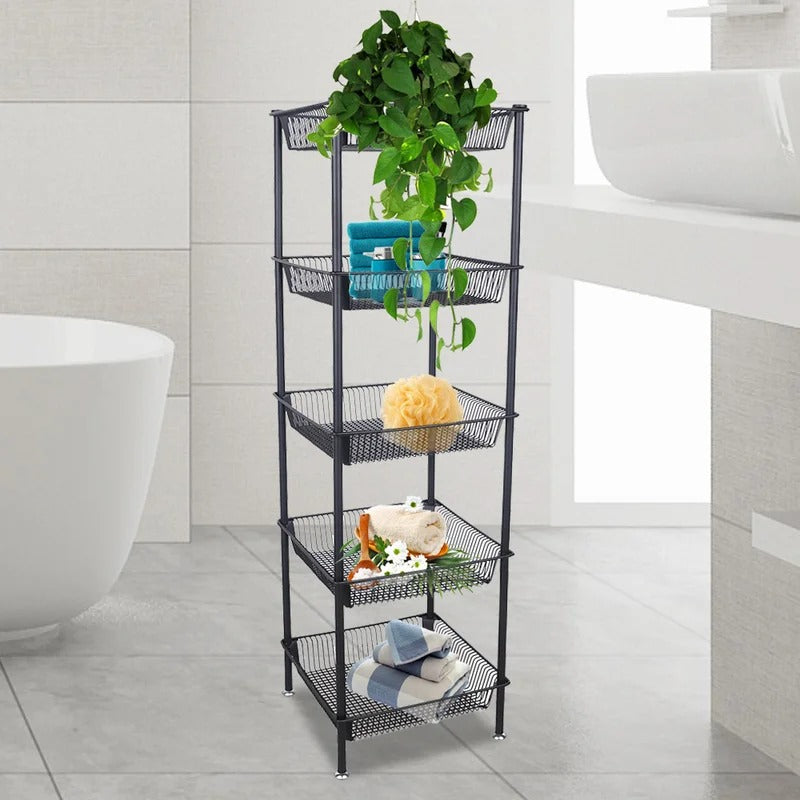 Kitchen Racks: Bomessi 5-Tier Multi-Functional Rolling Storage Shelves