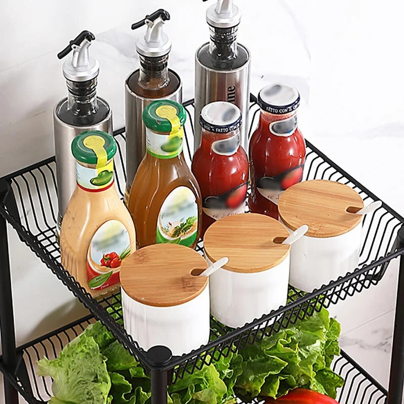 Kitchen Racks: Bomessi 5-Tier Multi-Functional Rolling Storage Shelves