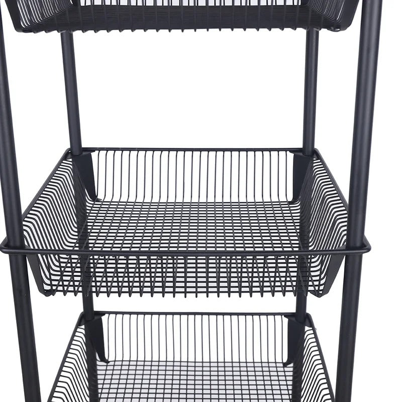 Kitchen Racks: Bomessi 5-Tier Multi-Functional Rolling Storage Shelves