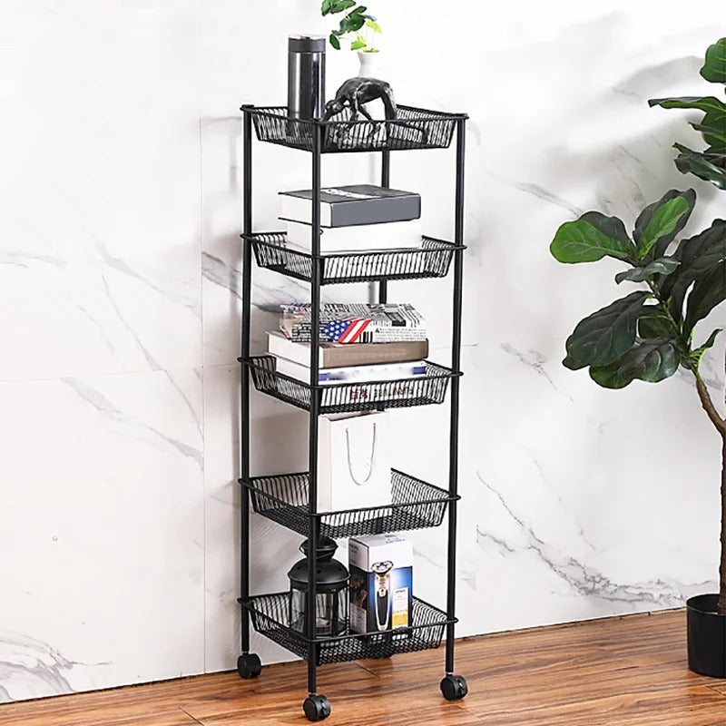 Kitchen Racks: Bomessi 5-Tier Multi-Functional Rolling Storage Shelves