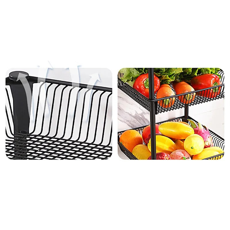 Kitchen Racks: Bomessi 5-Tier Multi-Functional Rolling Storage Shelves