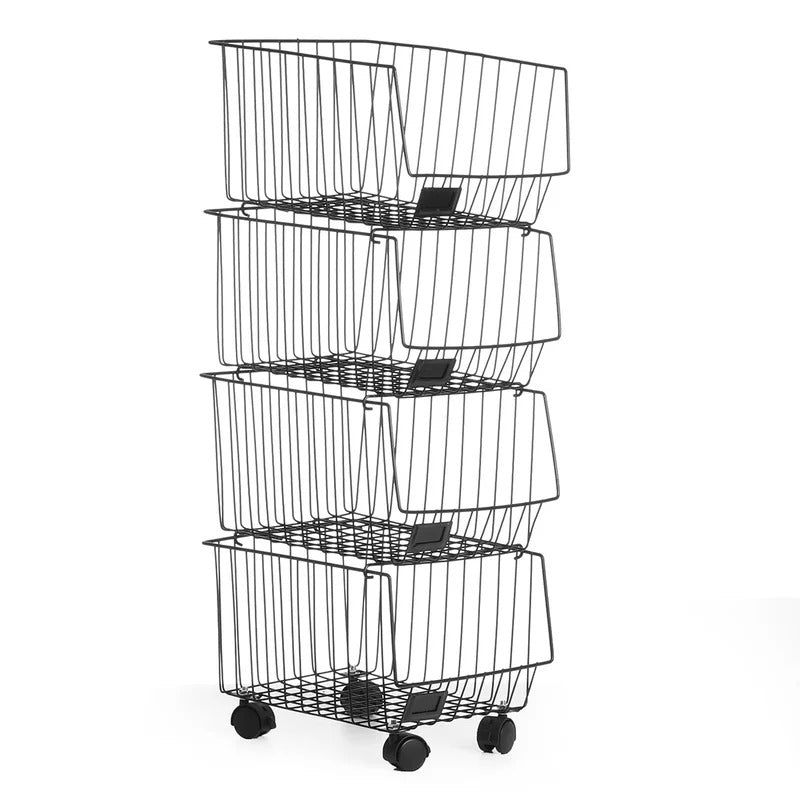 Kitchen Racks: Florida 31.49" H x 10.62" W x 13.38" D Market Basket Kitchen Storage Rack