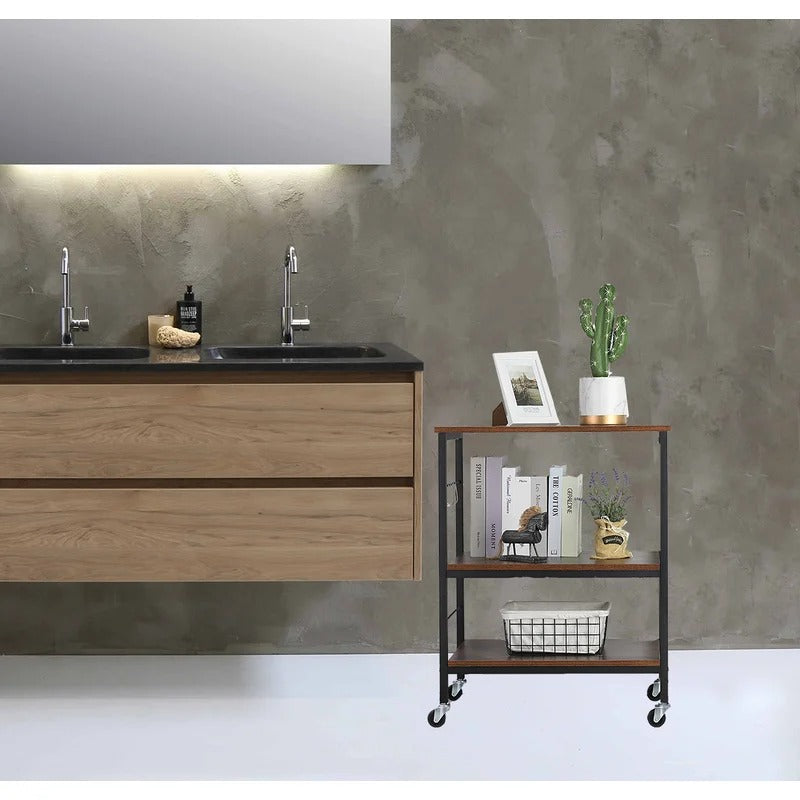 Kitchen Shelves: Foxon 28" H X 16" W X 23" D 3 Tiers Kitchen Cabinet Rack