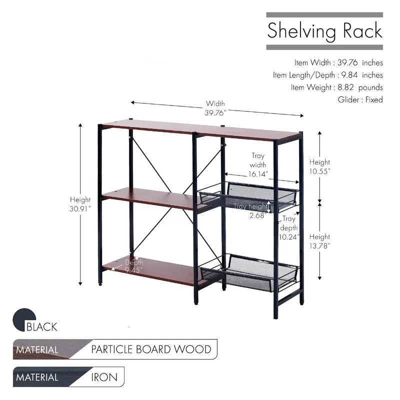 Kitchen Racks: Gefanop 30.91" H x 39.76" W x 9.84" D 3-Tier Shelving Unit