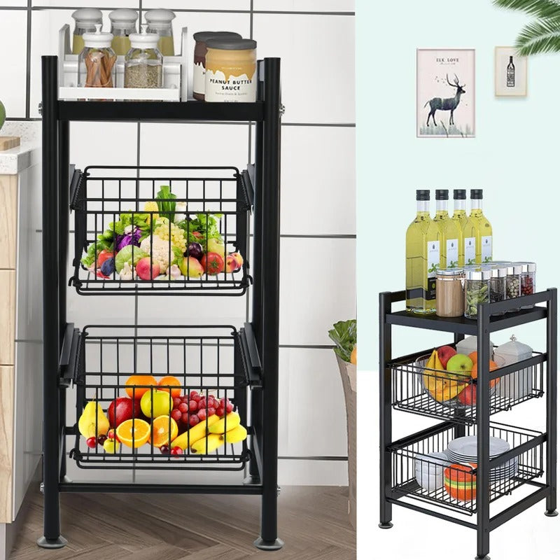 Kitchen Racks: Gellan 24" H x 15" W x 11.8" D Kitchen Storage Rack