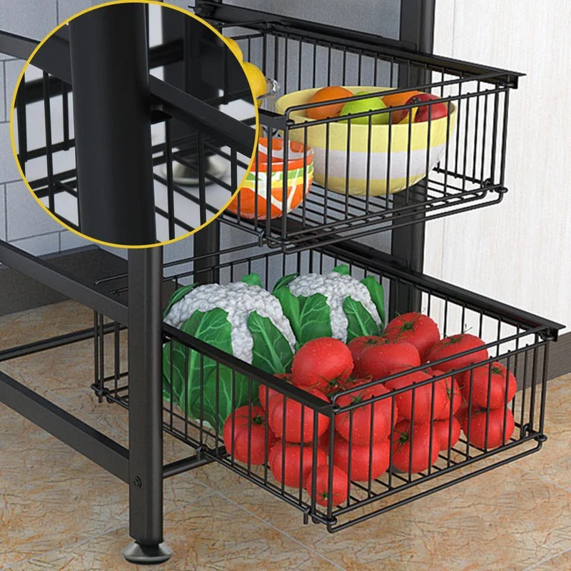 Kitchen Racks: Gellan 24" H x 15" W x 11.8" D Kitchen Storage Rack