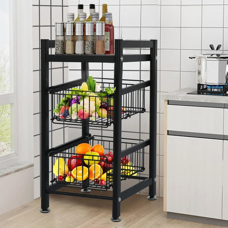Kitchen Racks: Gellan 24" H x 15" W x 11.8" D Kitchen Storage Rack