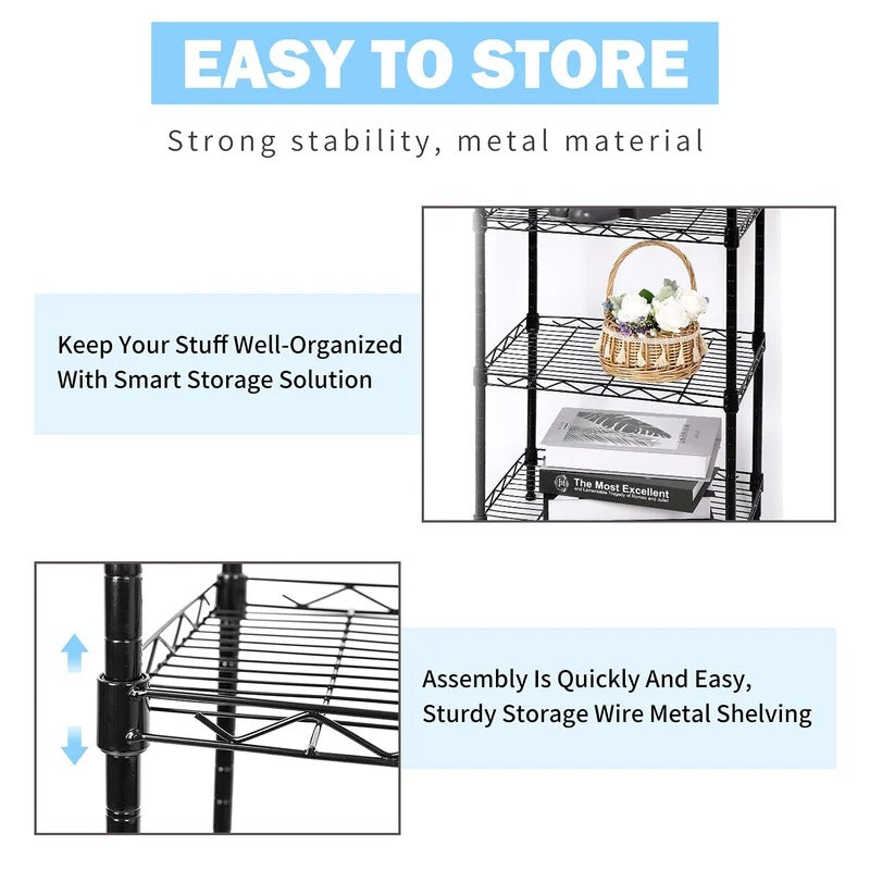Kitchen Racks: Hentom 49.1" H x 16.6" W x 11.4" D Adjustable Shelf Unit