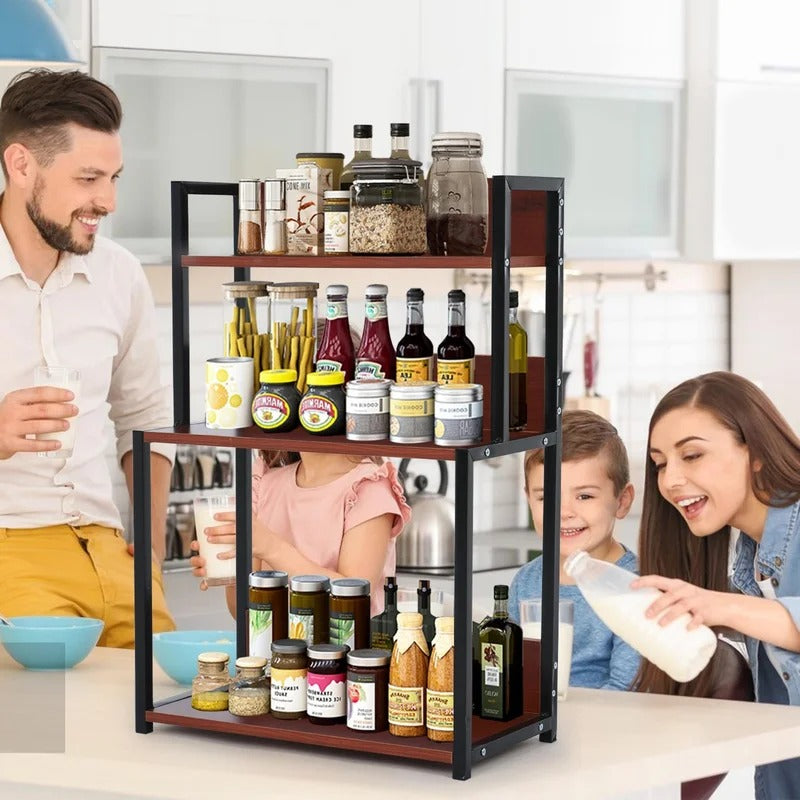 Kitchen Shelves: Kingfing Tero 25" H x 17.7" W x 8.7" D Multi-Functional Condiment Rack