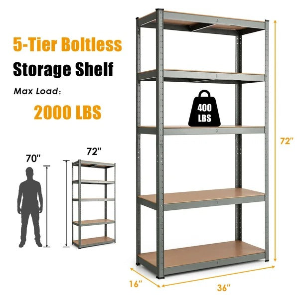 Kitchen Shelves: Kyworm 72" H x 36" W x 16" D Shelving Unit