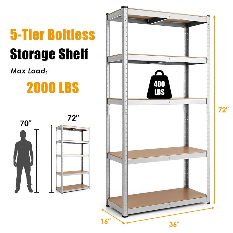 Kitchen Shelves: Kyworm 72" H x 36" W x 16" D Shelving Unit