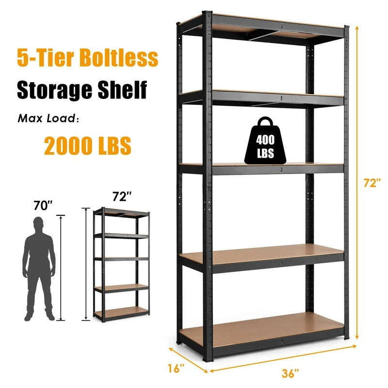Kitchen Shelves: Kyworm 72" H x 36" W x 16" D Shelving Unit