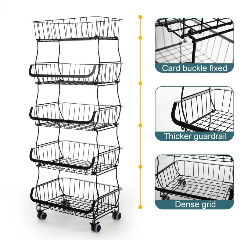 Kitchen Racks: Latopen 39.76" H x 16.14" W x 11.41" D Storage Rack