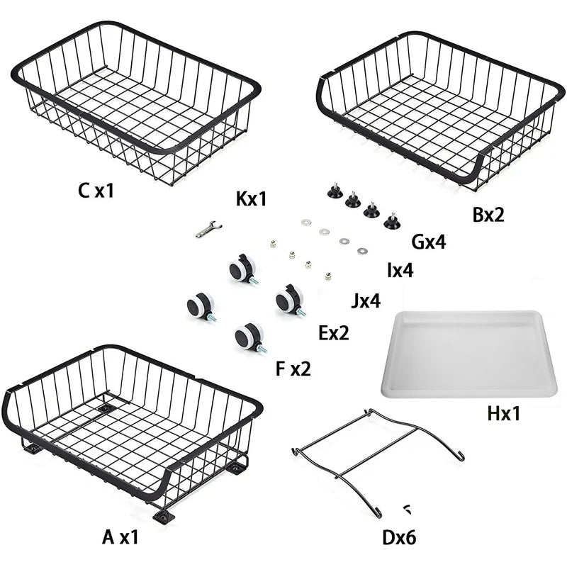 Kitchen Racks: Latopen 39.76" H x 16.14" W x 11.41" D Storage Rack