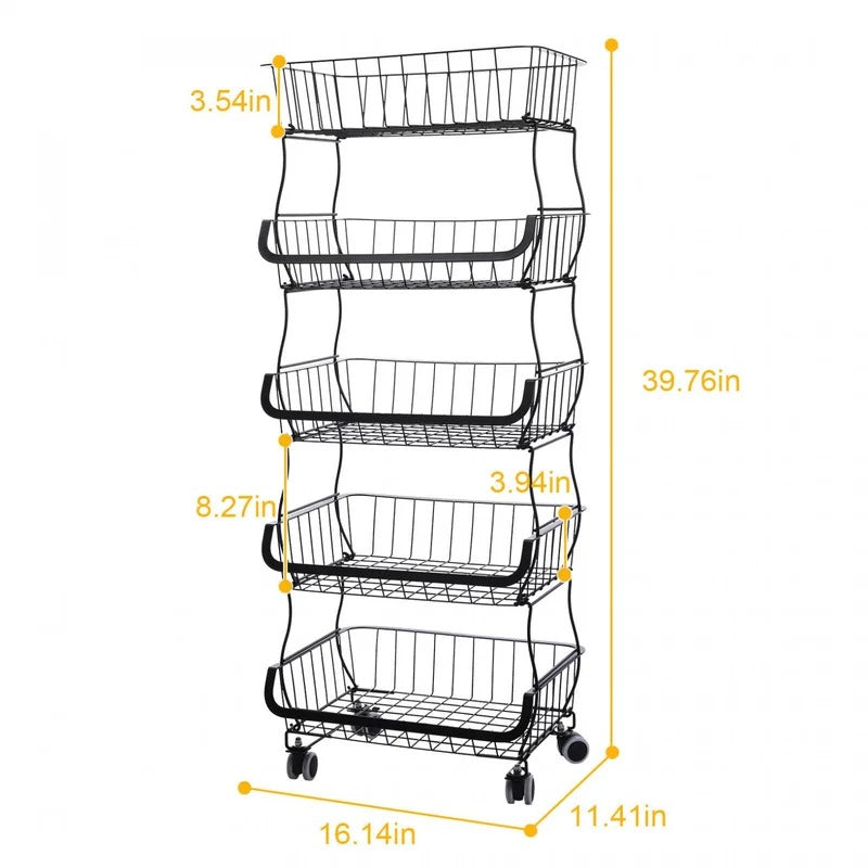 Kitchen Racks: Latopen 39.76" H x 16.14" W x 11.41" D Storage Rack