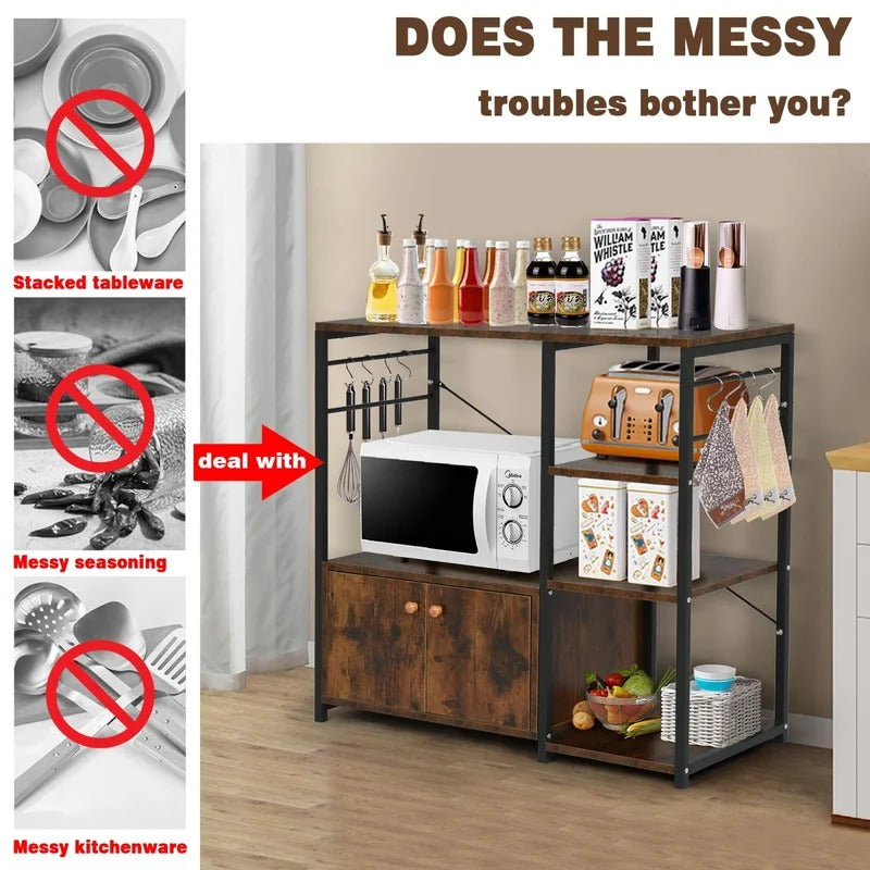Kitchen Racks: Omiker 33.5" H x 35.4" W x 15.7" D Kitchen Baker’s Rack