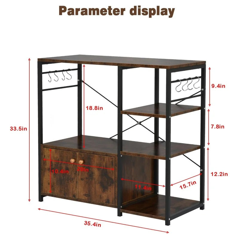Kitchen Racks: Omiker 33.5" H x 35.4" W x 15.7" D Kitchen Baker’s Rack