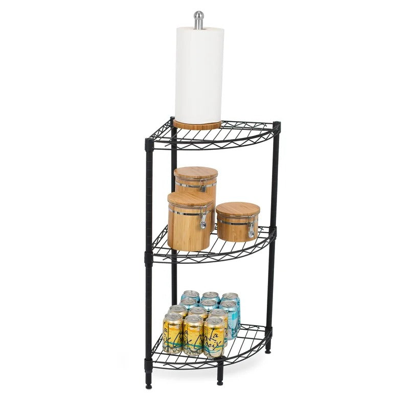 Kitchen Shelves: Omivel 32" H x 14" W x 14" D Corner Wire Shelving