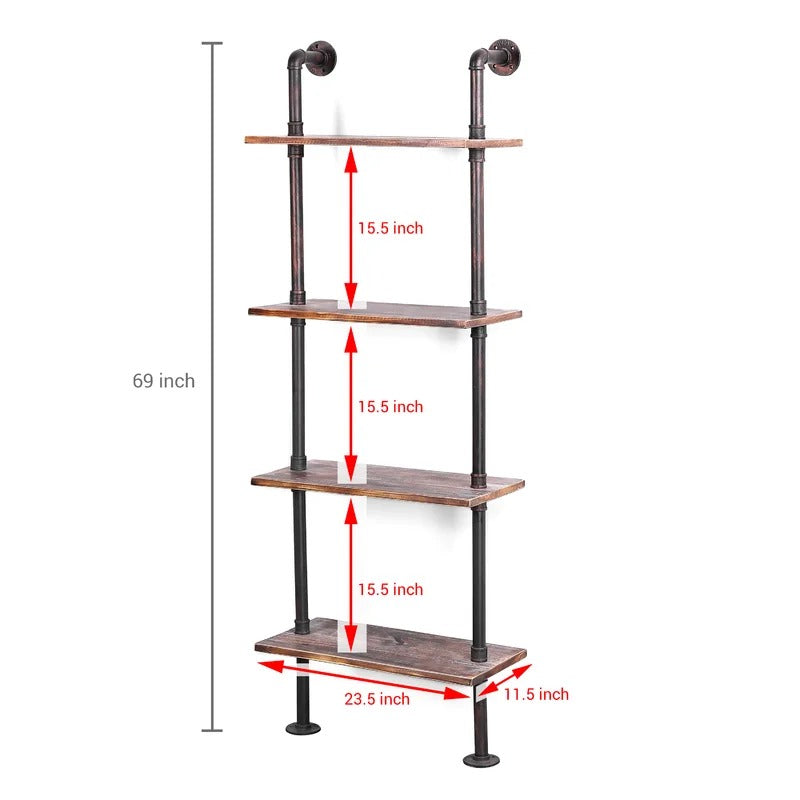 Kitchen Shelves: Pentestin 69" H x 23.5" W x 12" D Floating Shelves