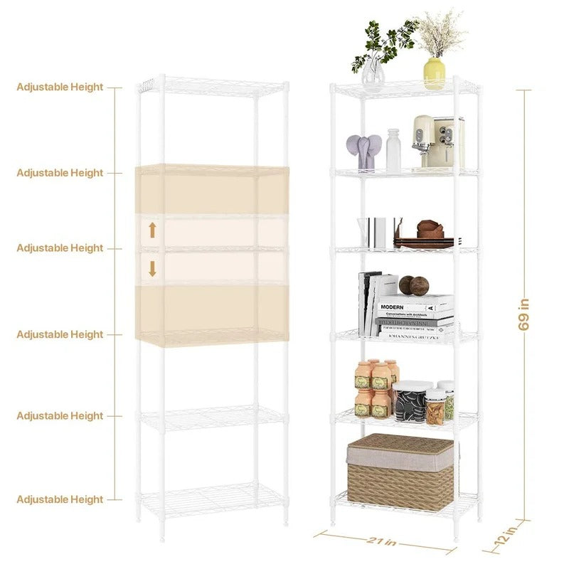 Kitchen Racks: Rockford 69" H x 21" W x 12" D Shelving Unit