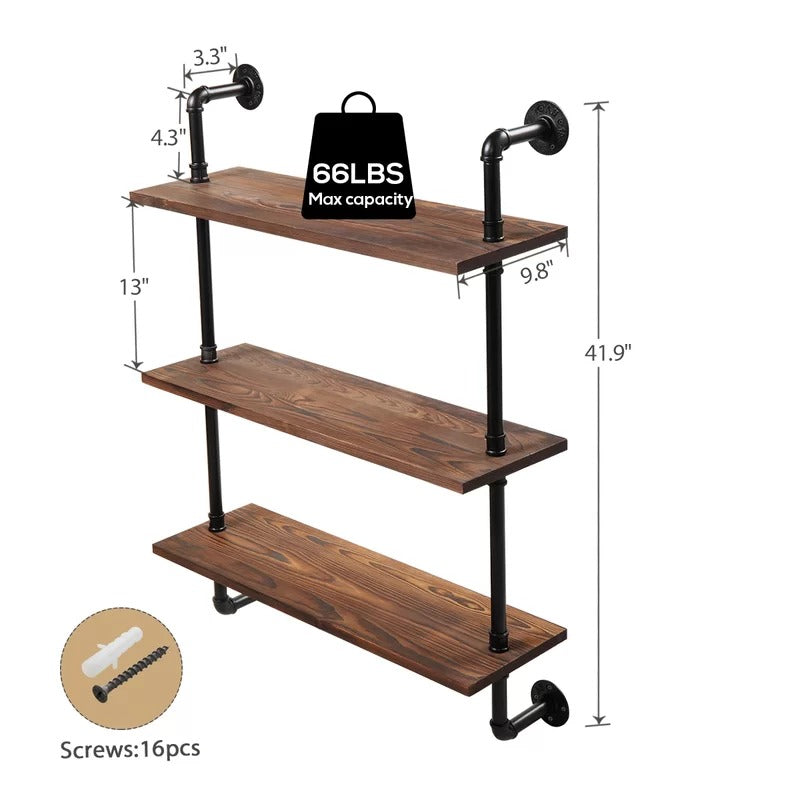 Kitchen Shelves: Tesam 41.9" H x 31.5" W x 9.8" D Storage Rack Wall Shelf