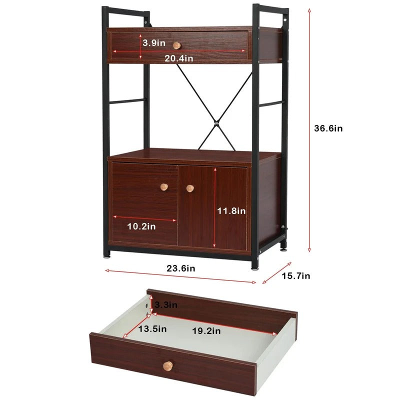 Kitchen Shelves: Ummon 36.6" H x 23.6" W x 15.7" D Kitchen Baker's Rack
