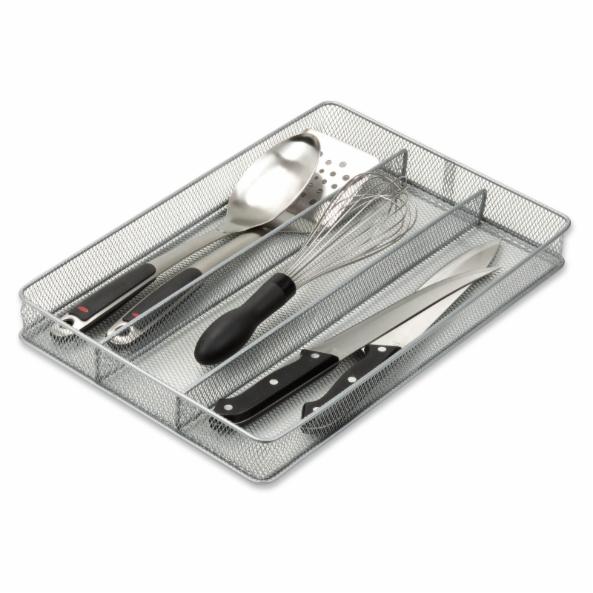 Kitchen Storage Unit: Honey Steel Mesh Organizer Tray