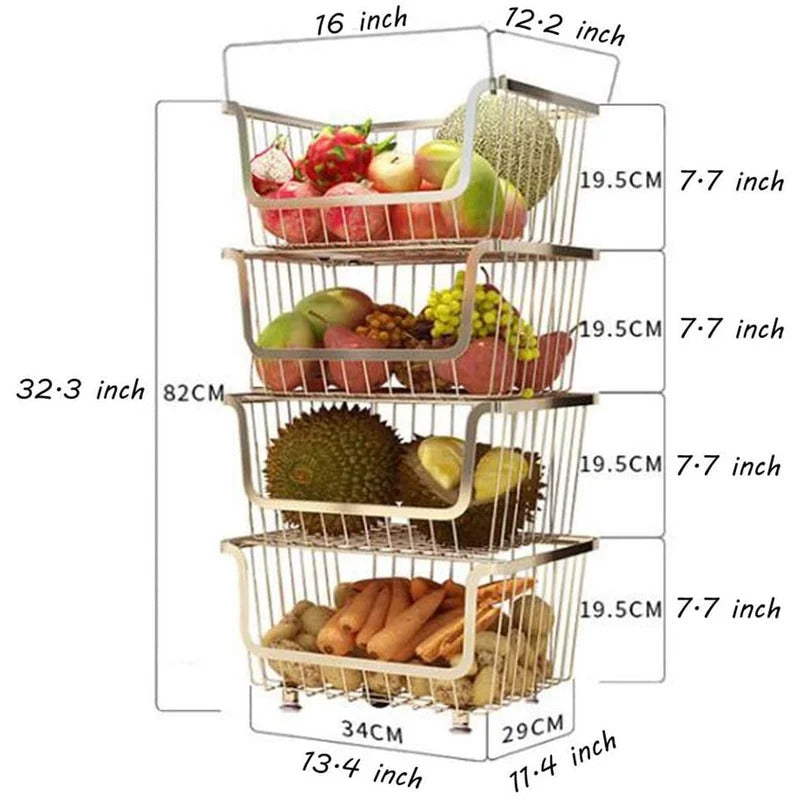 Kitchen Trolley: 16'' Stainless steel