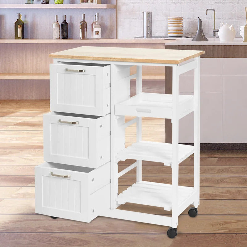 Kitchen Trolley: 26.4'' Kitchen Cart