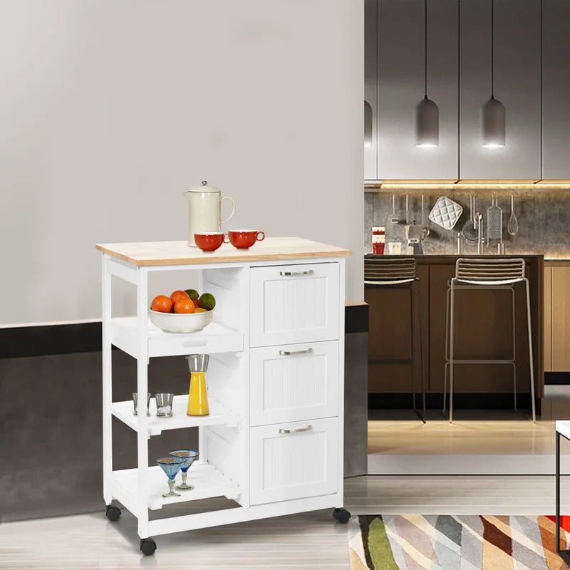 Kitchen Trolley: 26.4'' Kitchen Cart