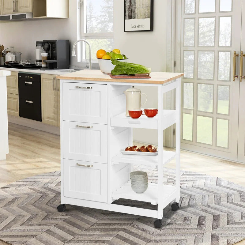 Kitchen Trolley: 26.4'' Kitchen Cart