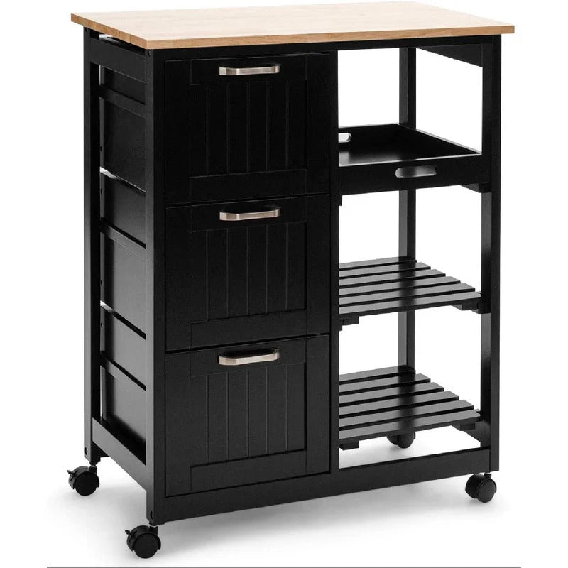 Kitchen Trolley: 26.5'' with Locking Wheels