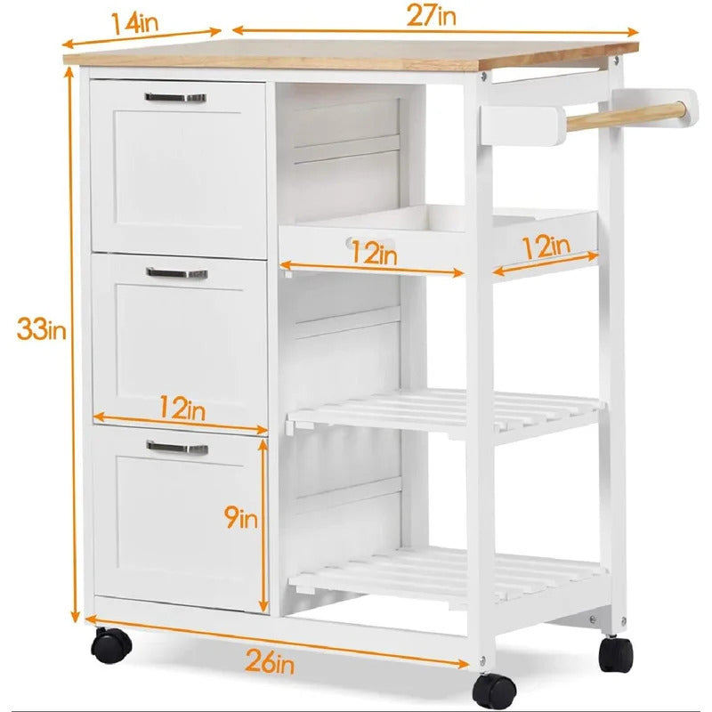 Kitchen Trolley: 27'' Standard Kitchen Cart