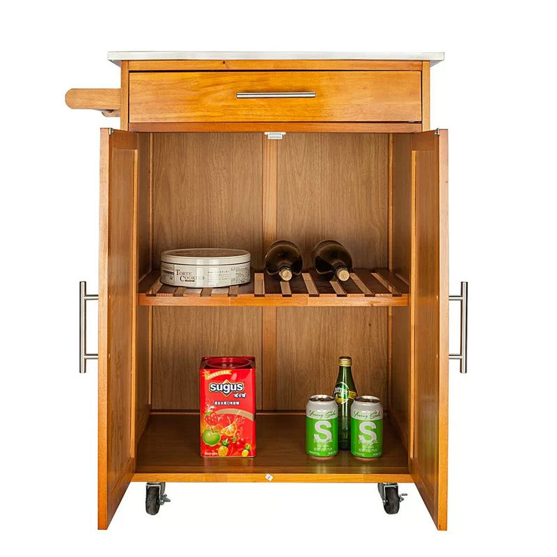 Kitchen Trolley: 28.74'' Kitchen Cart with Locking Wheels