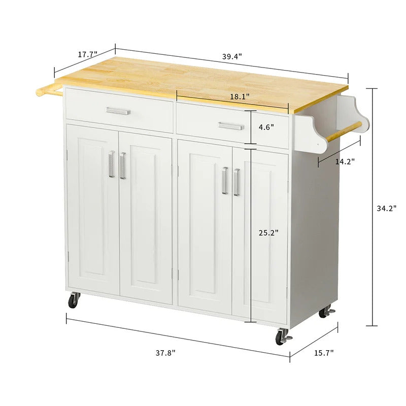 Kitchen Trolley: 39.4'' Kitchen Island