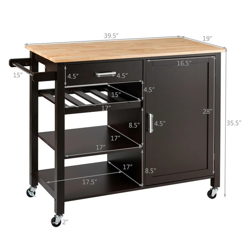 Kitchen Trolley: 39.5'' kitchen Trolley