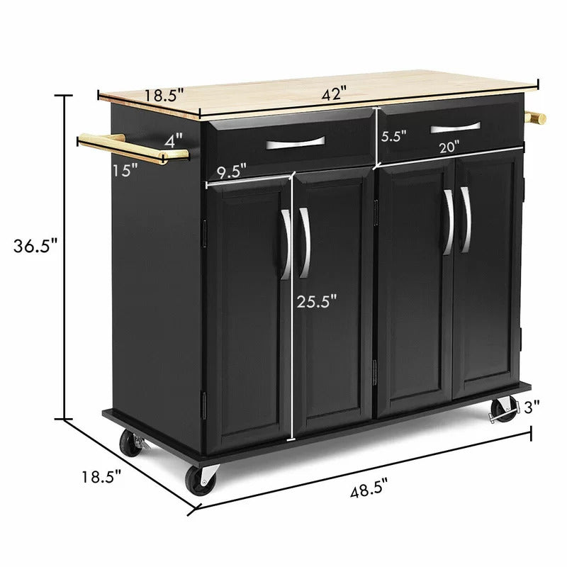 Kitchen Trolley: 48.5 Kitchen Trolley Cart