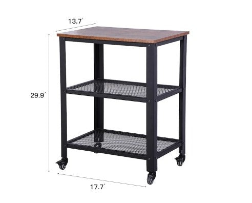 Kitchen Trolley Souder 23.62'' Stainless Steel Kitchen Cart with Locking Wheels