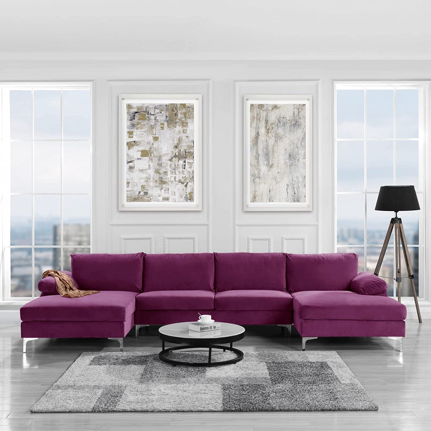 3 Seater Sofa : L-Shape Couch with Extra Wide