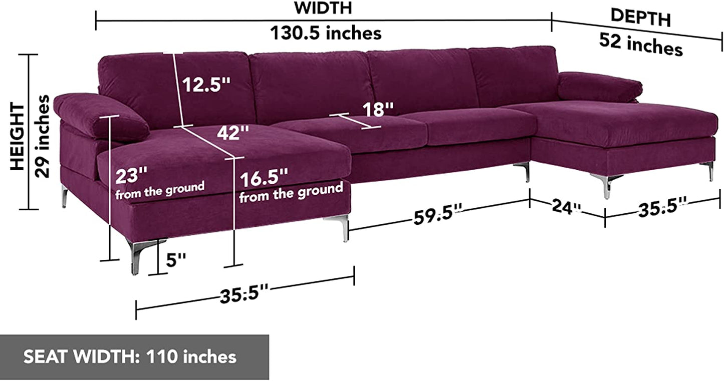 3 Seater Sofa : L-Shape Couch with Extra Wide
