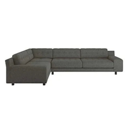L Shape Sofa Set- Ultra Right-Arm  Corner Fabric  Sofa Set (Charcoal)