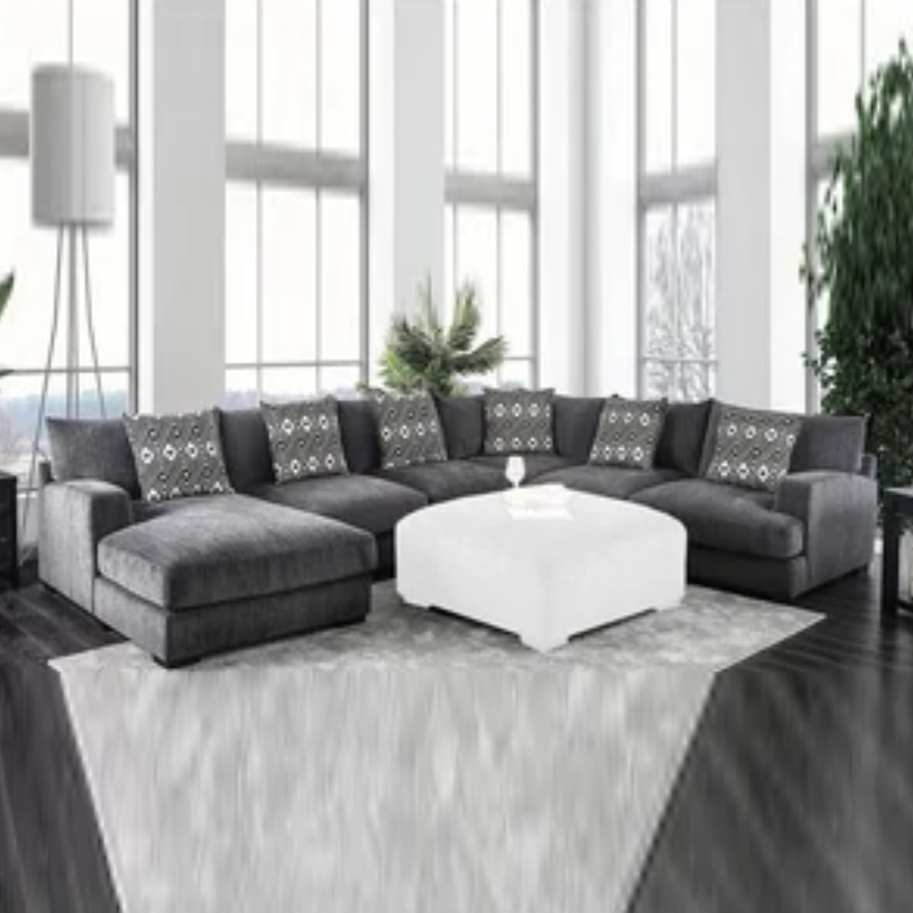 L Shape Sofa Set 117 Wide Modular Corner Sectional