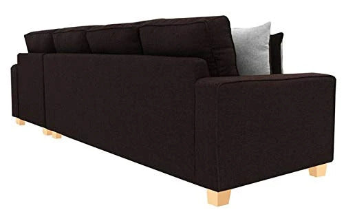 L Shape Sofa Set:- Extra Large Fabric Sofa Set (Dark Brown)