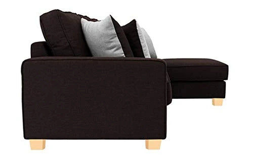 L Shape Sofa Set:- Extra Large Fabric Sofa Set (Dark Brown)