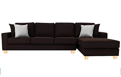 L Shape Sofa Set:- Extra Large Fabric Sofa Set (Dark Brown)